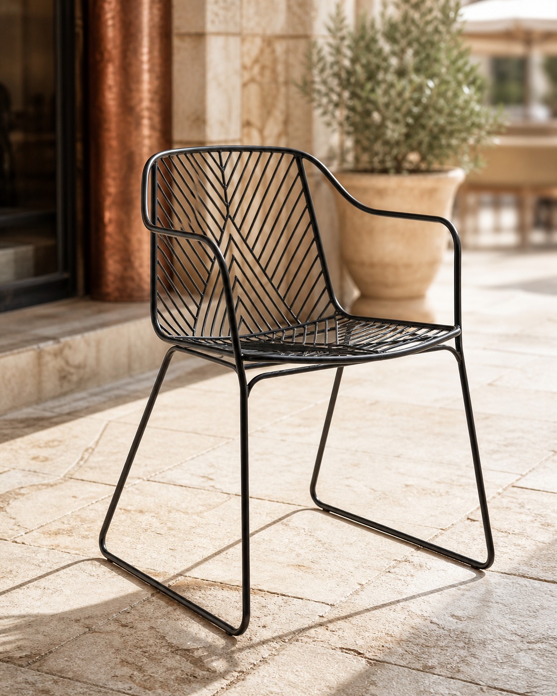 Bent wire chair